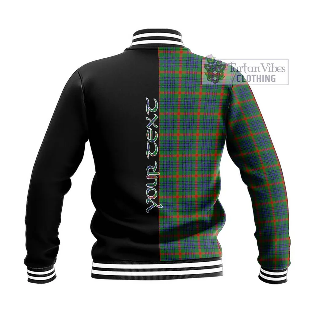 Aiton Tartan Baseball Jacket with Family Crest and Half Of Me Style