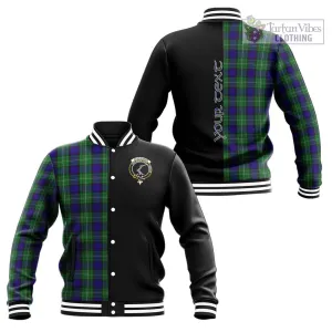 Alexander Tartan Baseball Jacket with Family Crest and Half Of Me Style