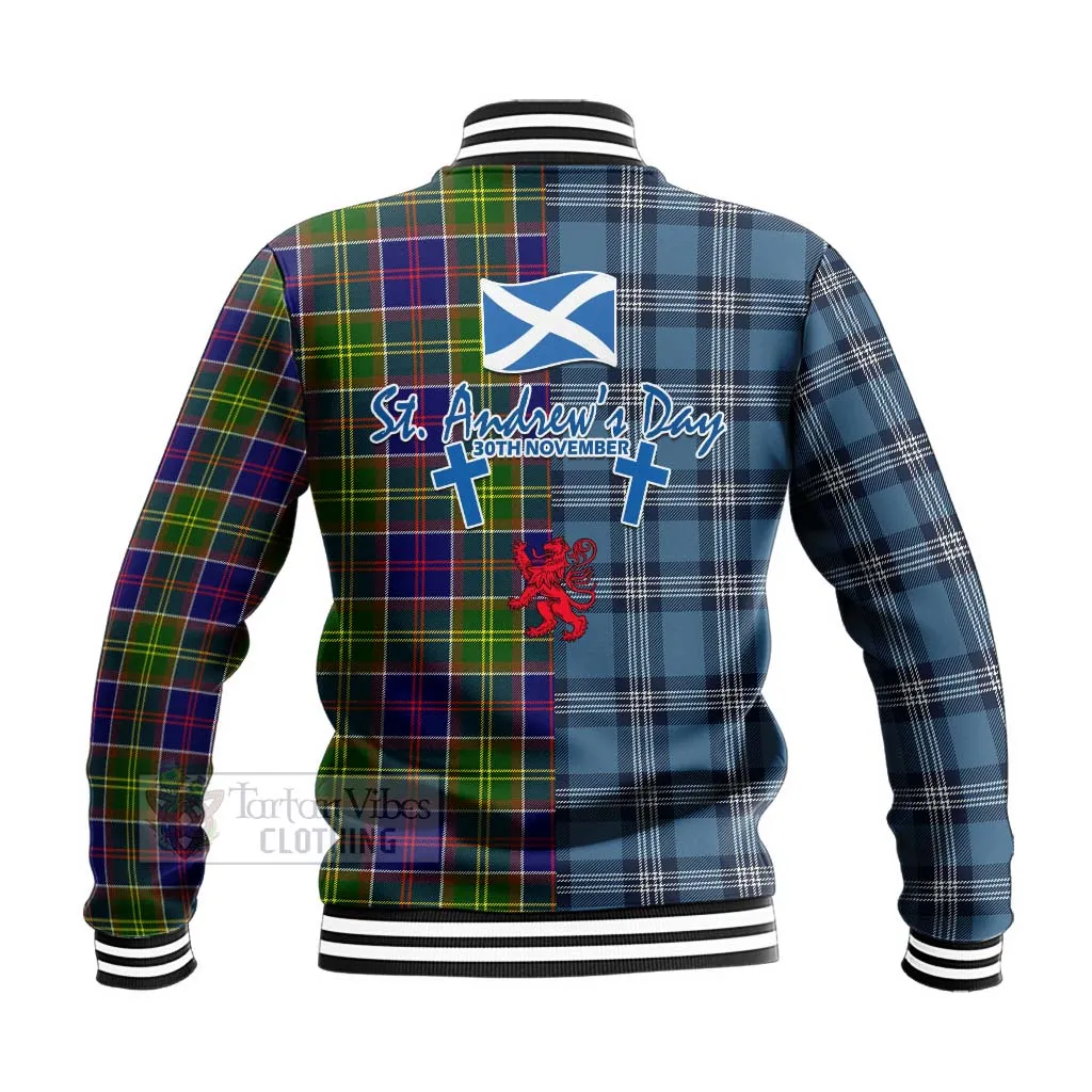 Arnott Tartan Baseball Jacket Happy St. Andrew's Day Half Tartan Style