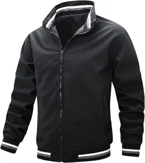 BIFUTON Winter Jackets for Men,Men's Lightweight Bomber Jacket Casual Spring Fall Windbreaker Zip Up Sportswear Coat Tops