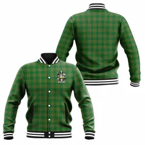 Boulger Irish Clan Tartan Baseball Jacket with Coat of Arms