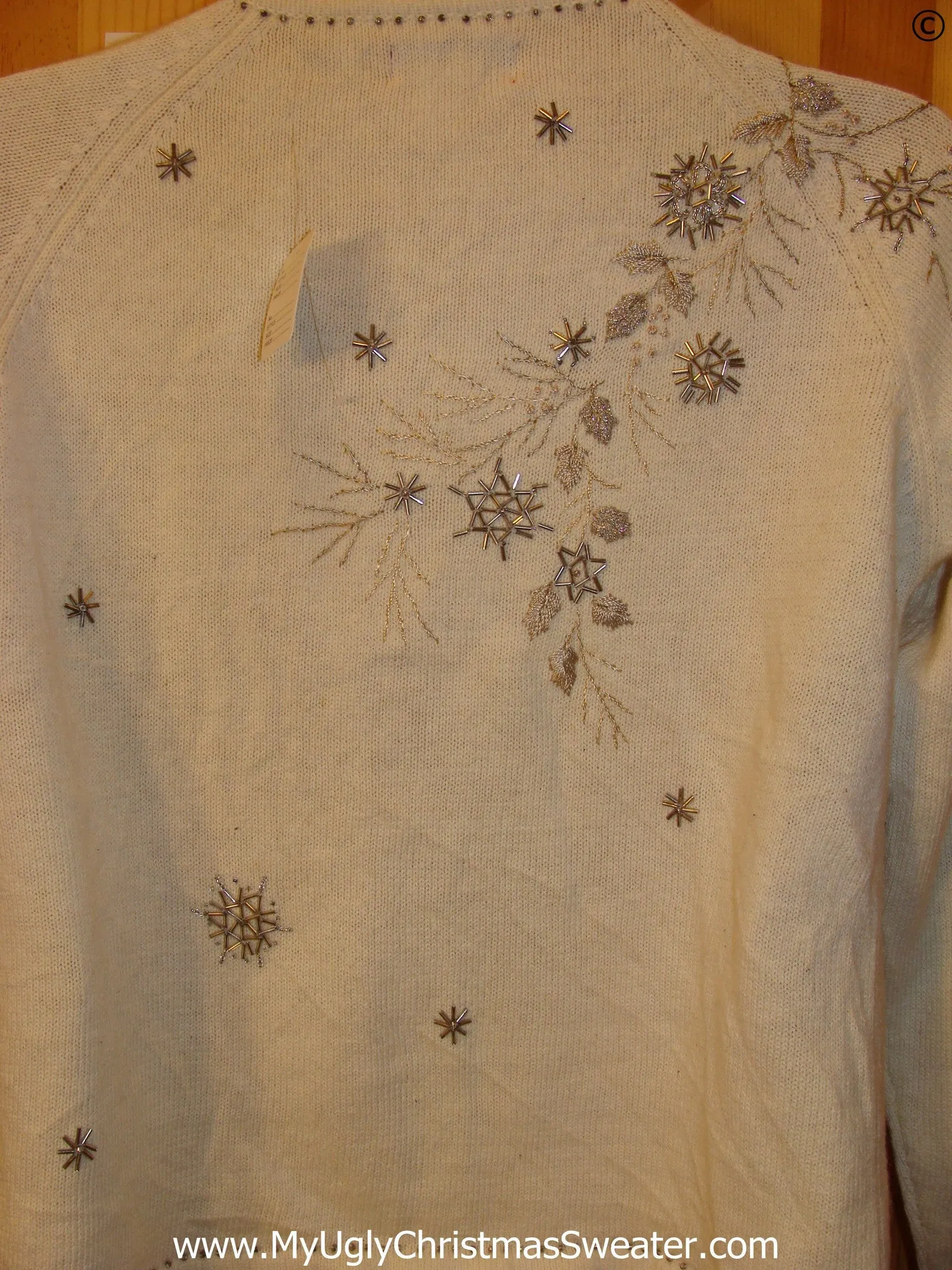 Cheap 2sided Ivory Tacky Christmas Sweater