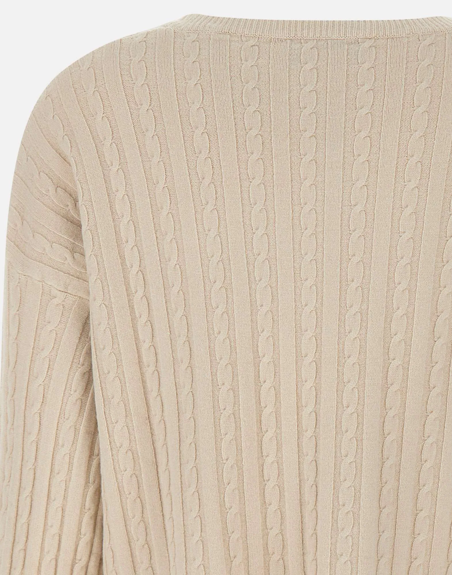Cream Viscose Angora Sweater Women