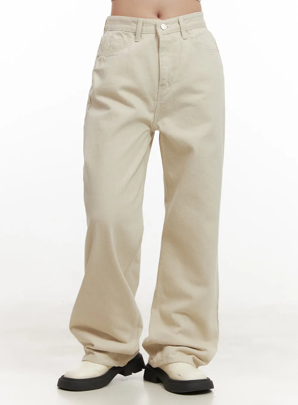 Fleece-Lined Wide-Leg Trousers CJ515