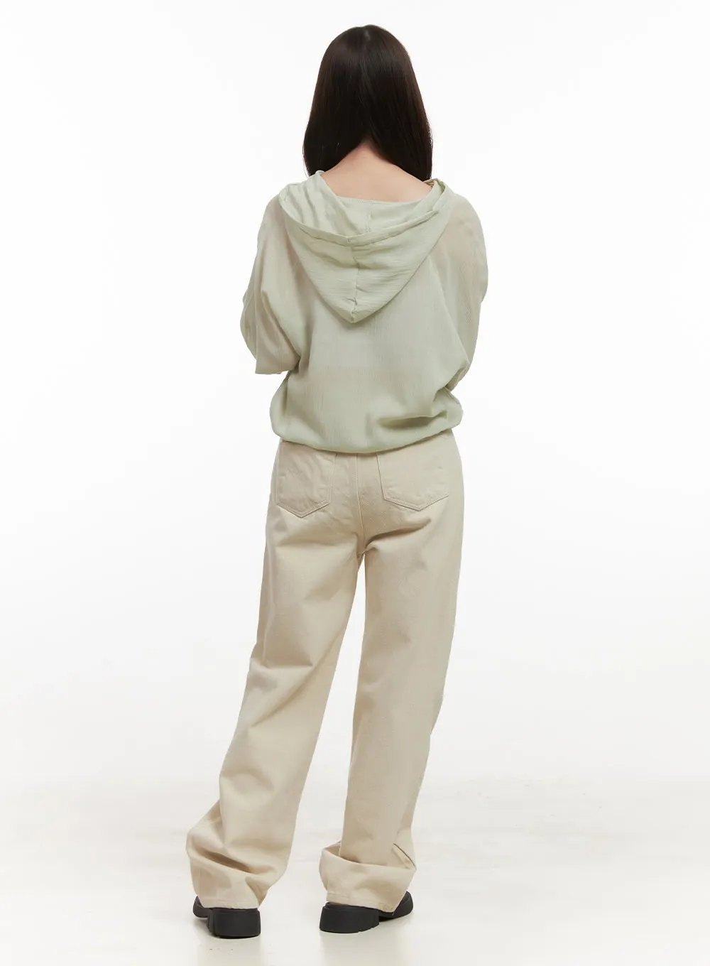 Fleece-Lined Wide-Leg Trousers CJ515