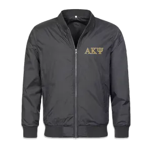 Greek Bomber Jacket, Embroidered Greek Letters - 395J - EMB