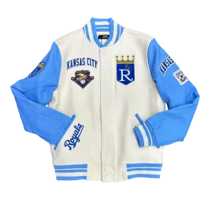 Kansas City Royals Creme and Sky Blue Varsity Jacket