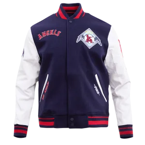 Los Angeles Angels Navy and White Varsity Jacket
