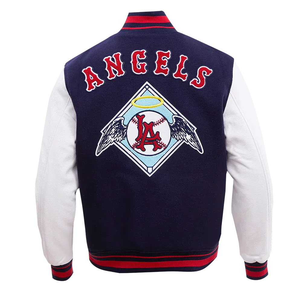 Los Angeles Angels Navy and White Varsity Jacket