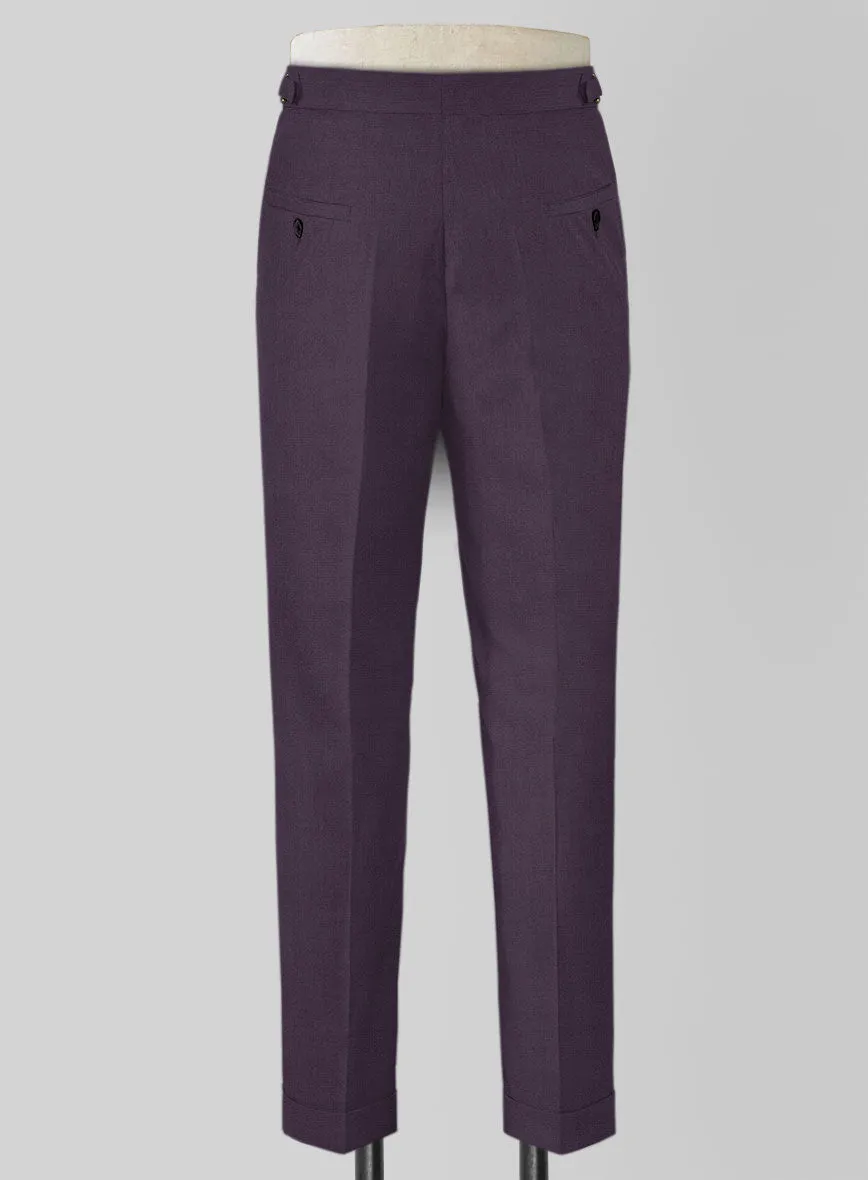 Napolean Stretch Purple Highland Wool Trouser