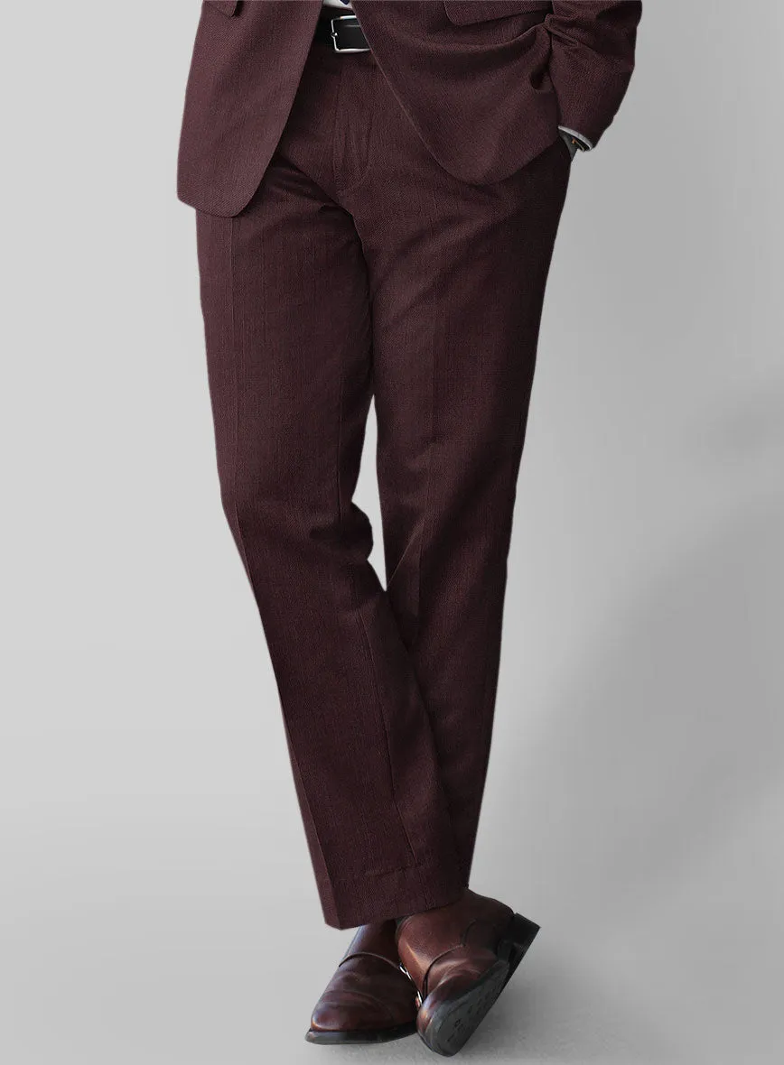 Napolean Stretch Wine Wool Pants
