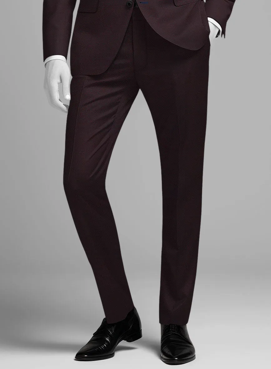 Napolean Wine Birdseye Wool Pants