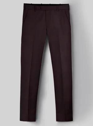 Napolean Wine Birdseye Wool Pants