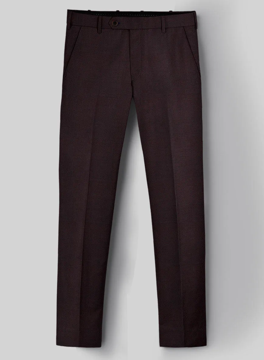 Napolean Wine Birdseye Wool Pants
