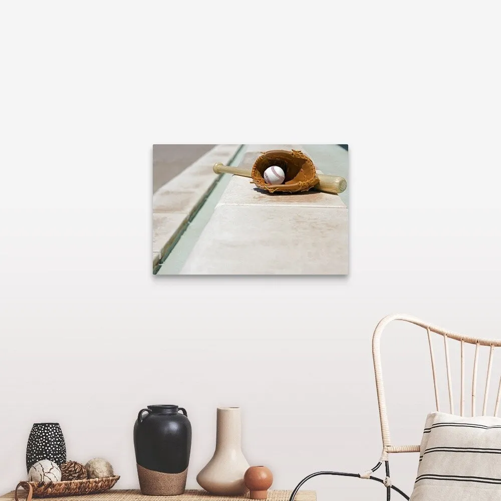 "Baseball equipment" Canvas Wall Art