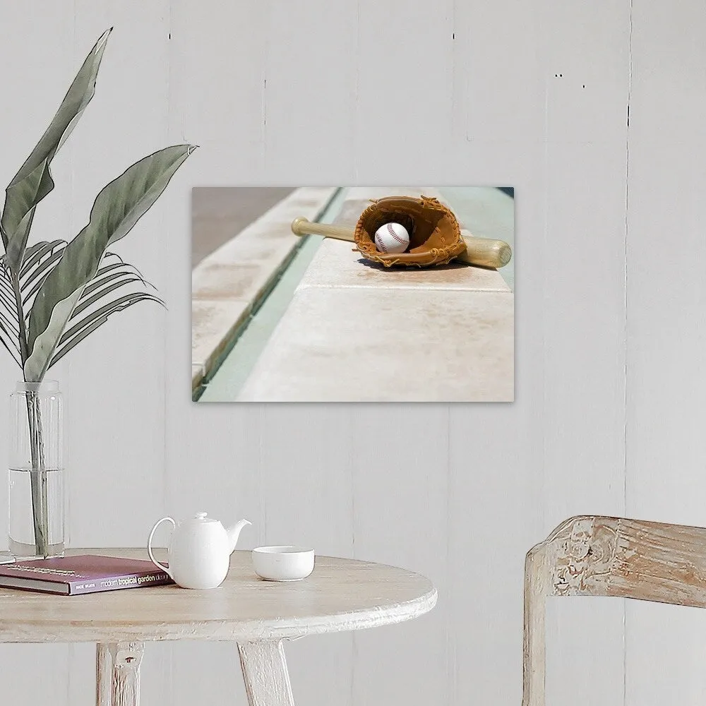 "Baseball equipment" Canvas Wall Art