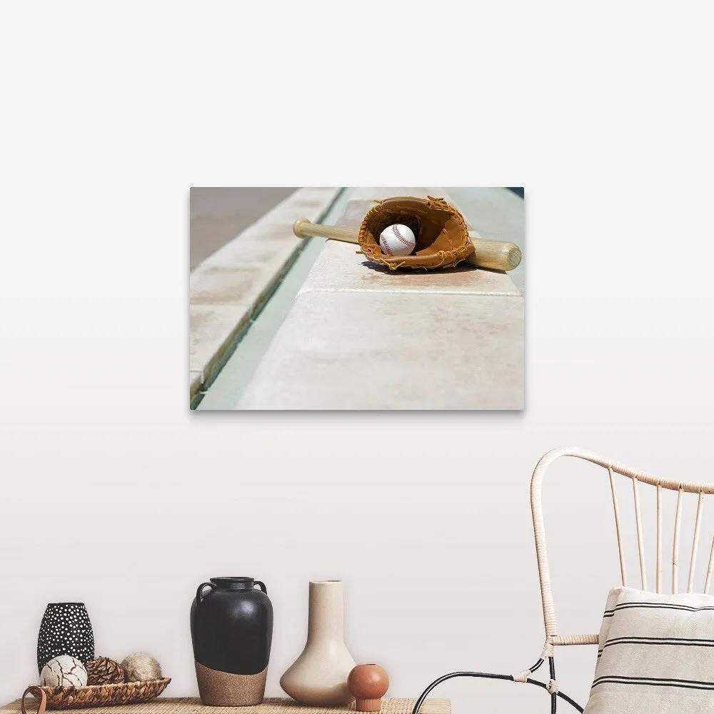 "Baseball equipment" Canvas Wall Art