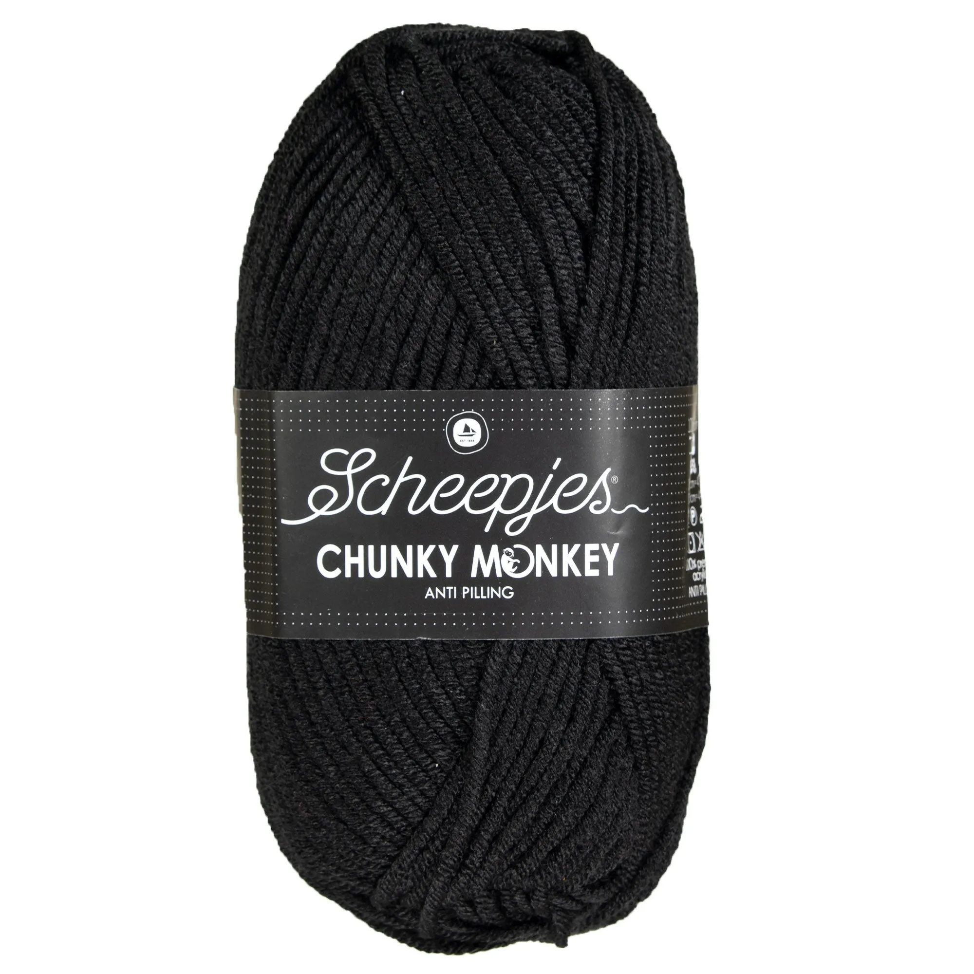 Scheepjes Chunky Monkey Yarn - 1002 Black