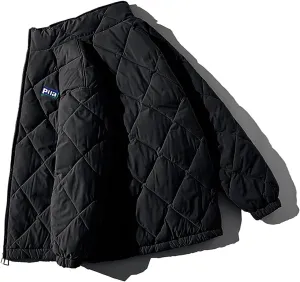 tuduoms Oversized Puffer Jacket Men's Warm Baggy Down Coat Winter Parka Thicken Padded Bubble Overcoat Snow Bomber Jackets
