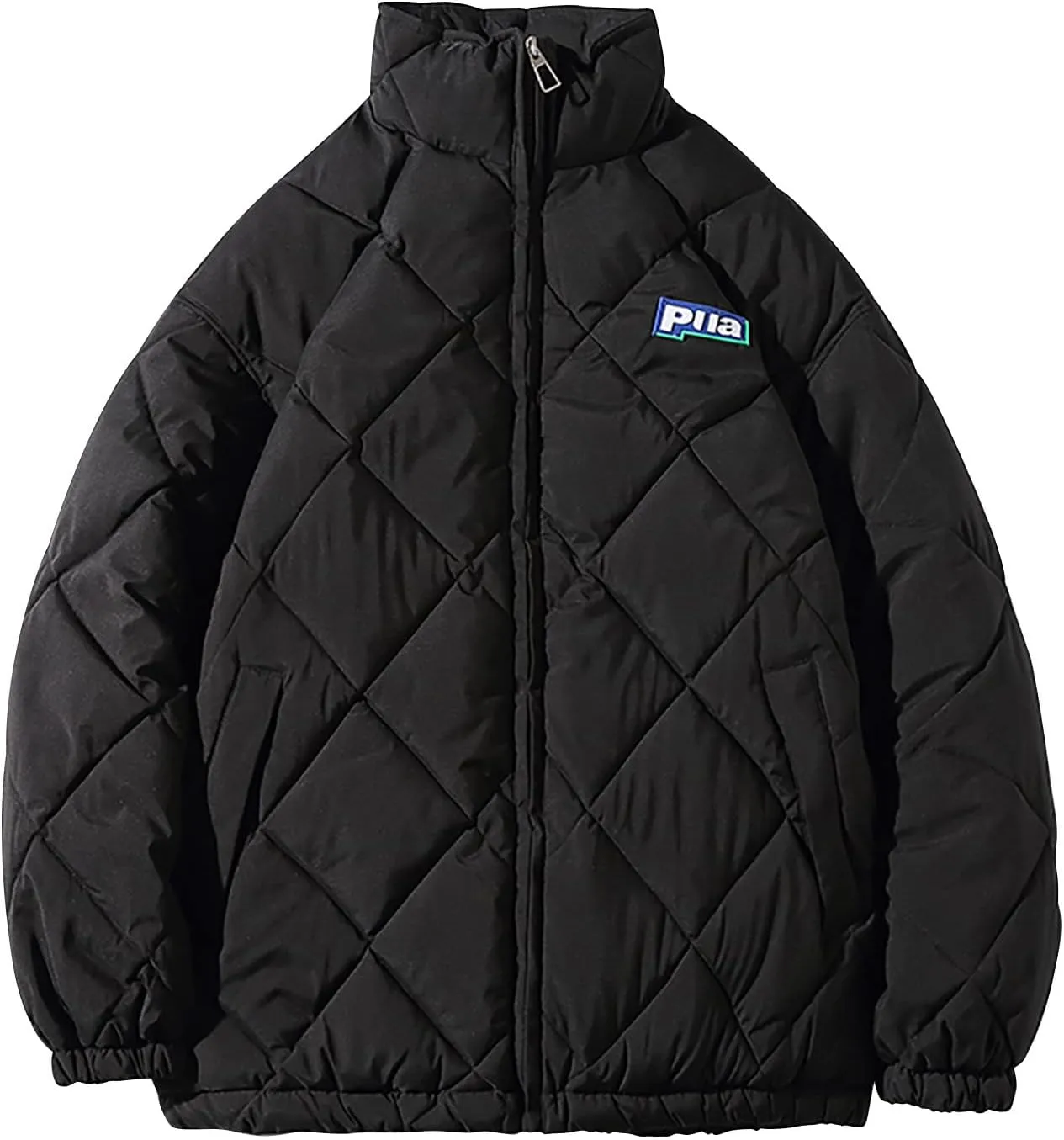 tuduoms Oversized Puffer Jacket Men's Warm Baggy Down Coat Winter Parka Thicken Padded Bubble Overcoat Snow Bomber Jackets