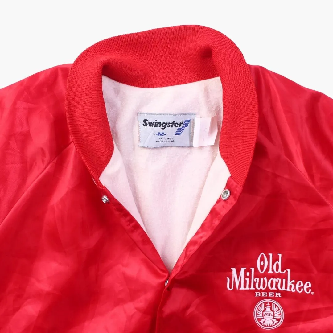 Vintage 'Old Milwaukee Beer' Satin Bomber Jacket