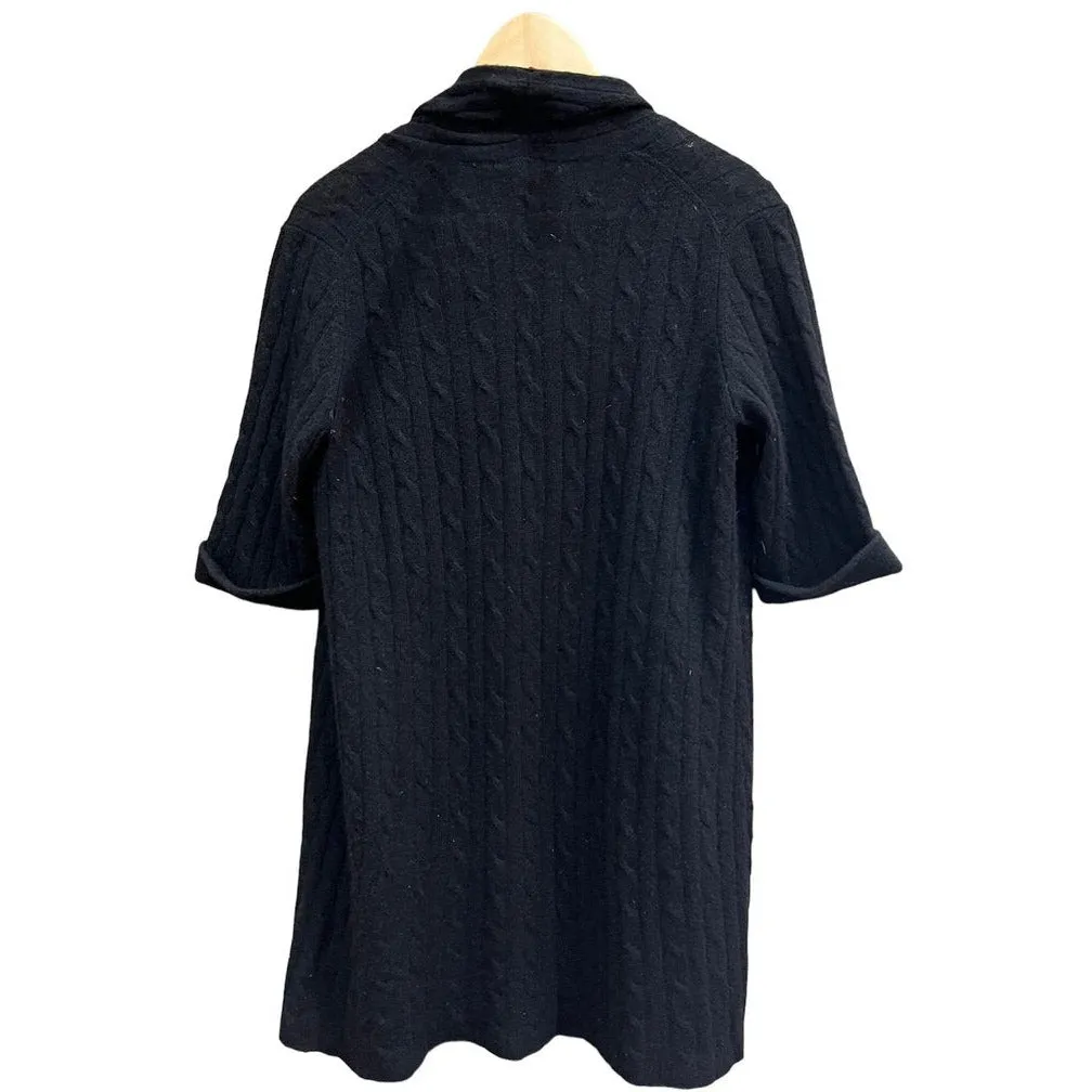 White   Warren Cashmere Cable Knit Cardigan - Size Large